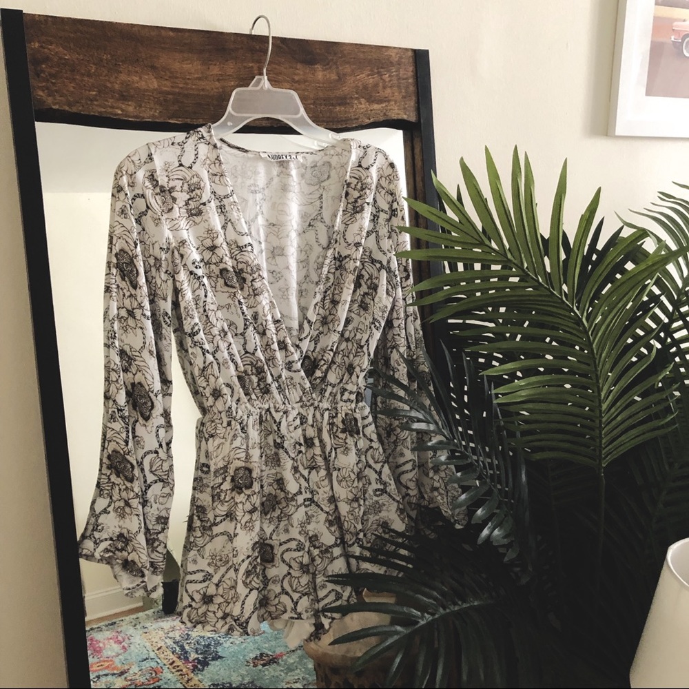 Beachy White Floral Romper